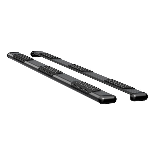 O-MEGA II 6IN OVAL STEPS BLACK TEXTURED POWDER COAT
